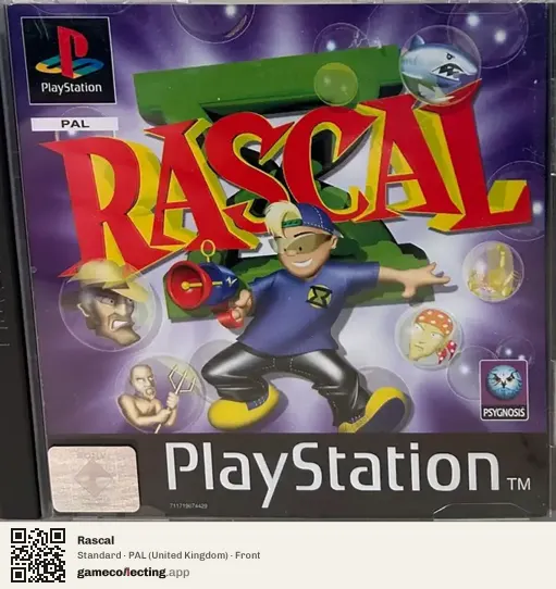 Rascal PlayStation, United Kingdom box front