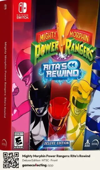 Mighty Morphin Power Rangers: Rita's Rewind Nintendo Switch, NTSC box front
