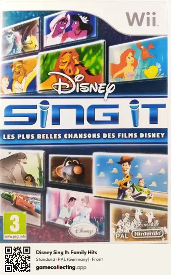 Disney Sing It: Family Hits Nintendo Wii, Germany box front