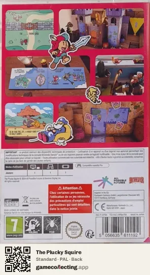 The Plucky Squire Nintendo Switch, PAL box back