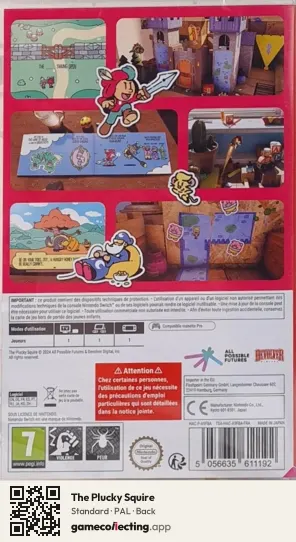 The Plucky Squire Nintendo Switch, PAL box back