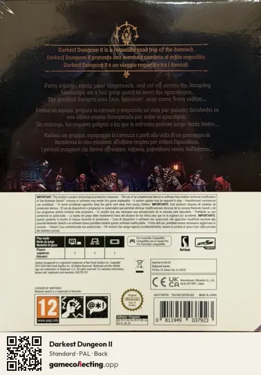 Darkest Dungeon II Nintendo Switch, PAL box back