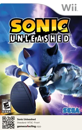 Sonic Unleashed Nintendo Wii, NTSC box front
