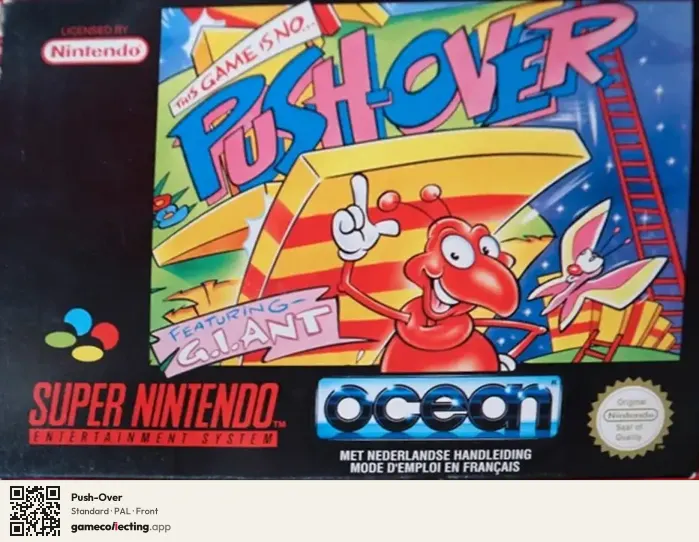 Push-Over Super Nintendo Entertainment System, PAL box front
