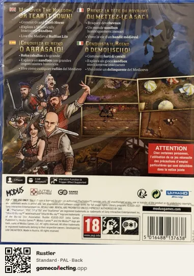 Rustler PlayStation 5, PAL box back