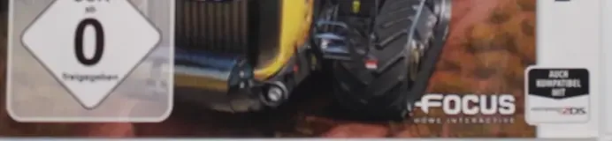 Farming Simulator 18, the USK square on its front