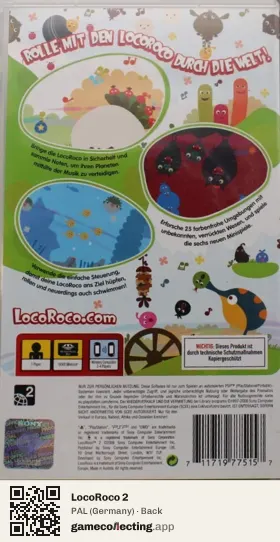 LocoRoco 2 PlayStation Portable, Germany box back