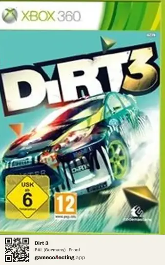 Dirt 3 Xbox 360, Germany box front