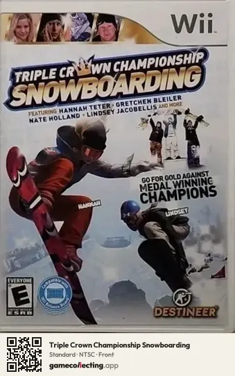 Triple Crown Championship Snowboarding Nintendo Wii, NTSC box front