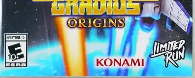 Gradius Origins, the ESRB box on its front