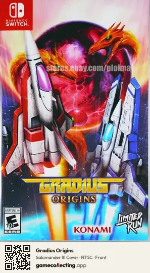Gradius Origins Nintendo Switch, NTSC box front