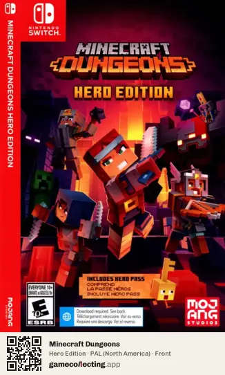 Minecraft Dungeons Nintendo Switch, North America box front