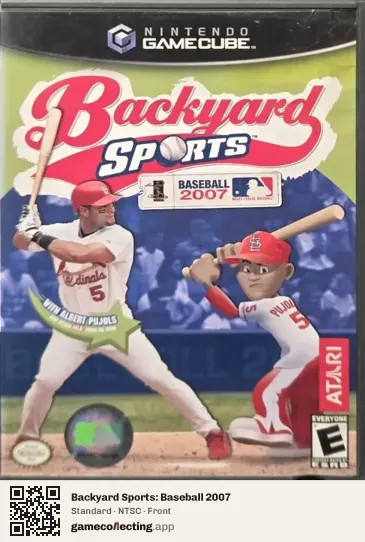 Backyard Sports: Baseball 2007 Nintendo GameCube, NTSC box front