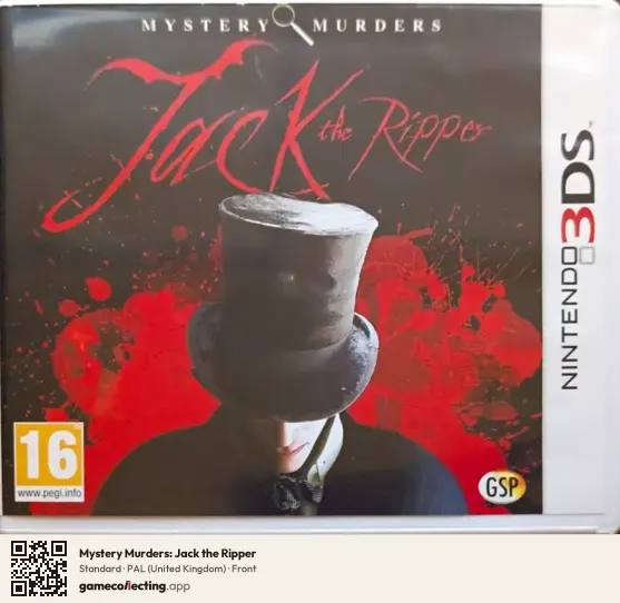 Mystery Murders: Jack the Ripper Nintendo 3DS, United Kingdom box front