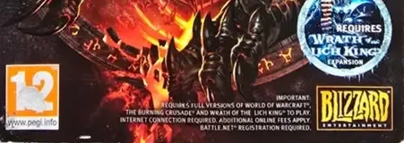 World of Warcraft: Cataclysm, the PEGI square on its front