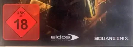 Deus Ex: Human Revolution, the USK square on its front