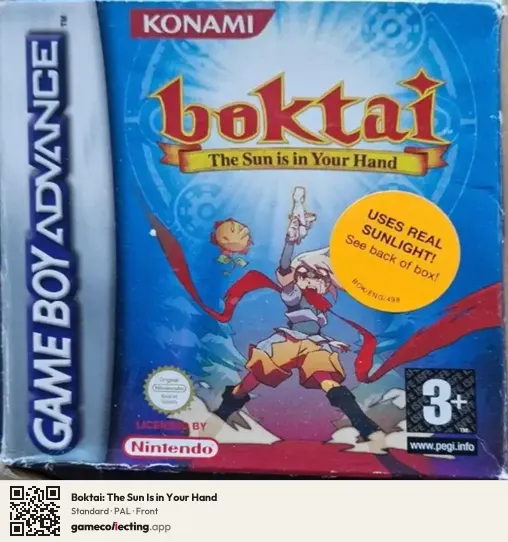Boktai: The Sun Is in Your Hand Game Boy Advance, PAL box front