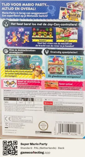 Super Mario Party Nintendo Switch, Netherlands box back