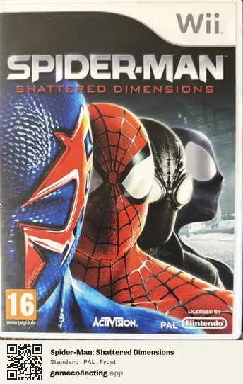 Spider-Man: Shattered Dimensions Nintendo Wii, PAL box front