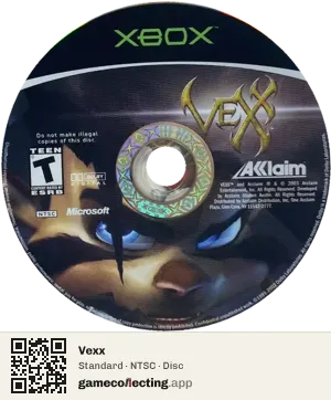 Vexx Xbox, NTSC disc