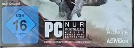 Destiny 2, the USK square on its front