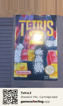 Tetris 2 Nintendo Entertainment System, PAL cartridge label