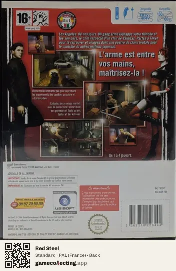 Red Steel Nintendo Wii, France box back