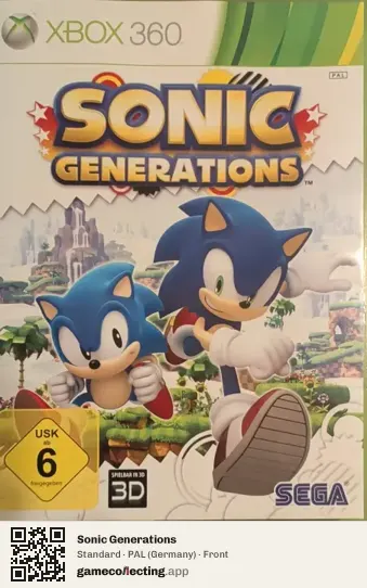 Sonic Generations Xbox 360, Germany box front