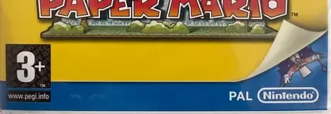 Super Paper Mario, the PEGI square on its front