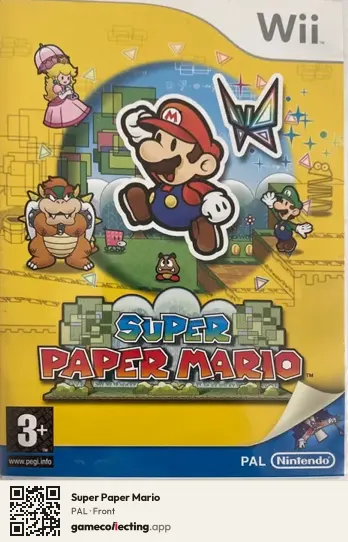 Super Paper Mario Nintendo Wii, PAL box front