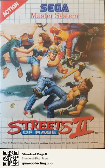 Streets of Rage II Sega Master System, PAL box front