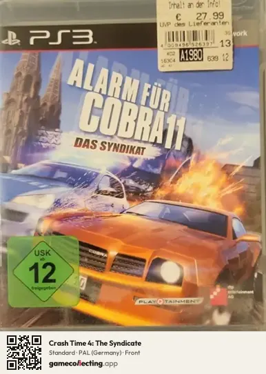 Crash Time 4: The Syndicate PlayStation 3, Germany box front