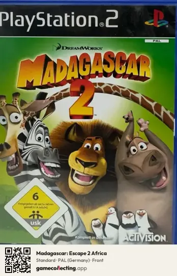 Madagascar: Escape 2 Africa PlayStation 2, Germany box front