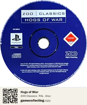 Hogs of War PlayStation, PAL disc