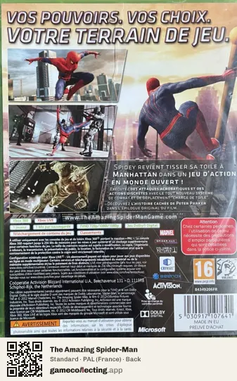 The Amazing Spider-Man Xbox 360, France box back