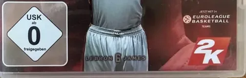 NBA 2K14, the USK square on its front