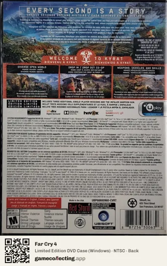 Far Cry 4 Computer, NTSC box back