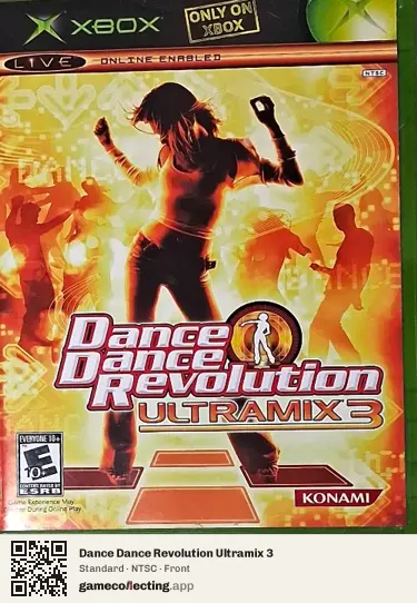 Dance Dance Revolution Ultramix 3 Xbox, NTSC box front