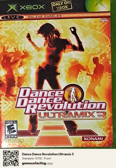 Dance Dance Revolution Ultramix 3 Xbox, NTSC box front