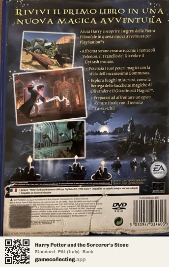 Harry Potter and the Sorcerer's Stone PlayStation 2, Italy box back