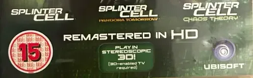 Tom Clancy's Splinter Cell Trilogy, the BBFC circle on its front