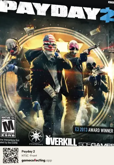 Payday 2 Xbox 360, NTSC box front