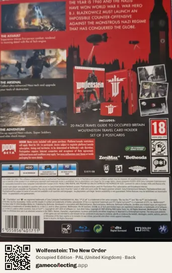 Wolfenstein: The New Order PlayStation 4, United Kingdom box back