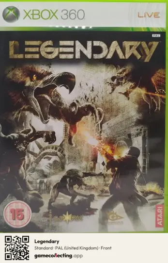Legendary Xbox 360, United Kingdom box front