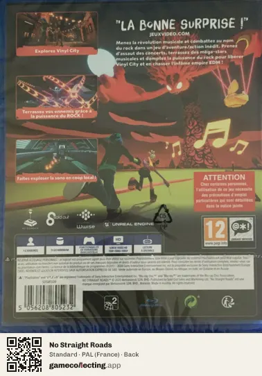 No Straight Roads PlayStation 4, France box back