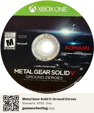 Metal Gear Solid V: Ground Zeroes Xbox One, NTSC disc