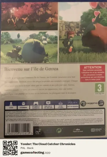 Yonder: The Cloud Catcher Chronicles PlayStation 4, PAL box back