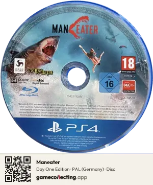 Maneater PlayStation 4, PAL disc