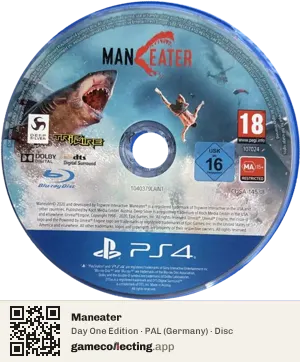 Maneater PlayStation 4, PAL disc