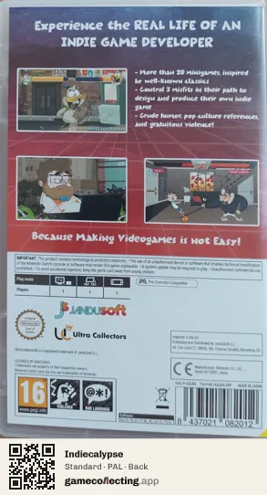 Indiecalypse Nintendo Switch, PAL box back
